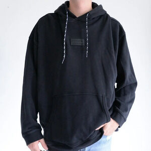 Adidas Black Long Sleeve Hoodie Bunny Hug Kangaroo Pocket Center Hit Sweater XL